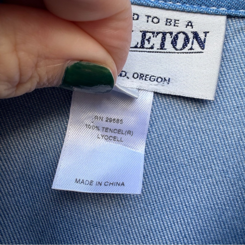 Pendleton Chambray Jean Jacket Shacket Top Shirt - image 4